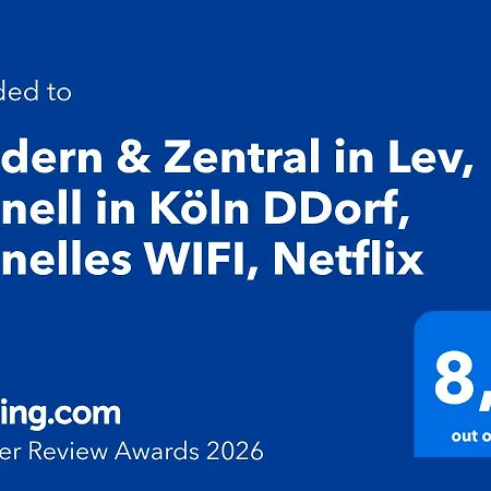 Modern & Zentral In Lev, Schnell In Koeln Ddorf, Schnelles Wifi, Netflix *