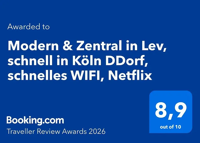 Modern & Zentral In Lev, Schnell In Koeln Ddorf, Schnelles Wifi, Netflix *